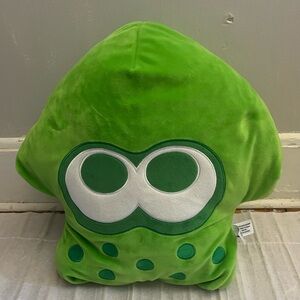 Splatoon 2 Club Mocchi Mocchi  Green Squid Mega Plush 15” Nintendo TOMY
